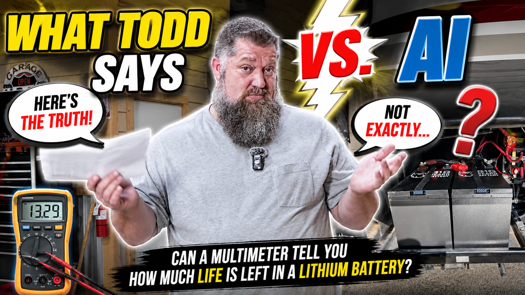 Can a multimeter tell you how much life is left in a lithium battery?